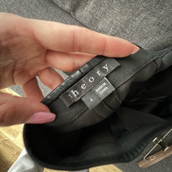 Theory Lambskin Trousers - Picture 3 of 5